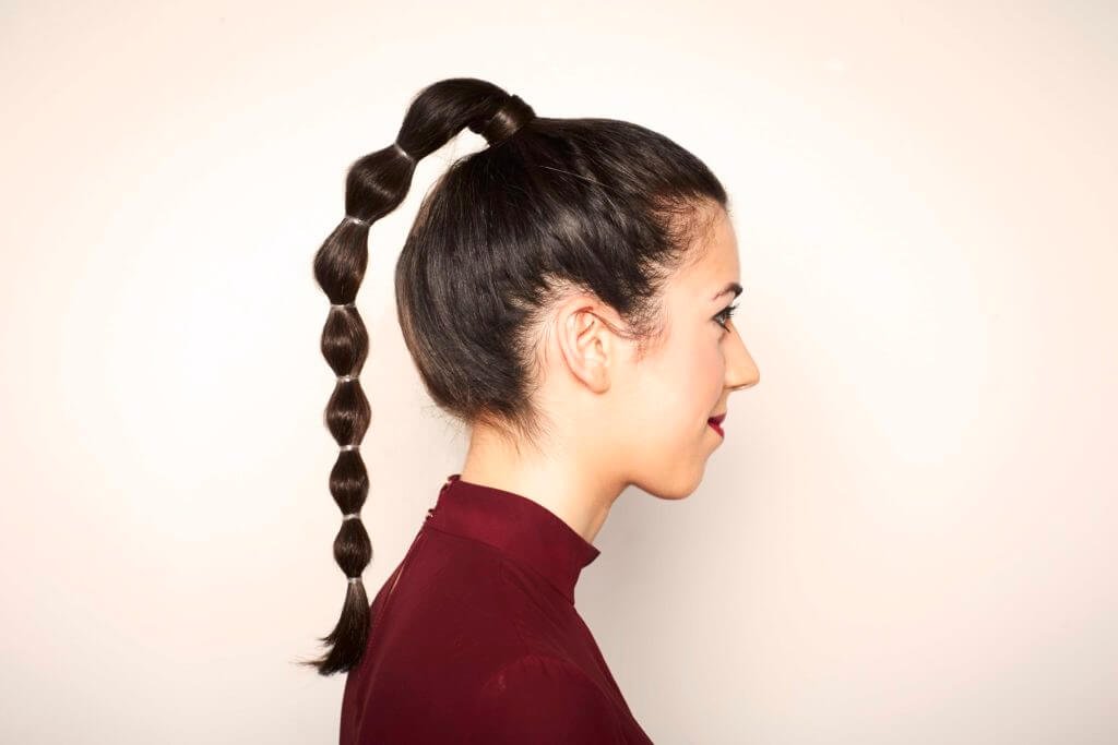 The Segmented Bubble Ponytail