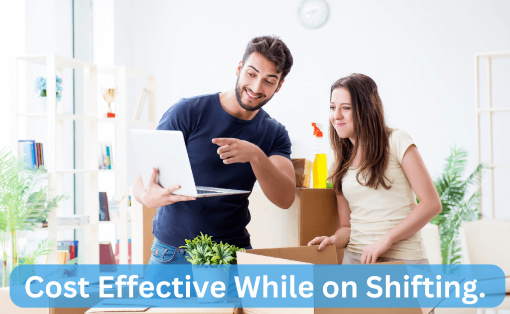 Couple calculating price for shifting