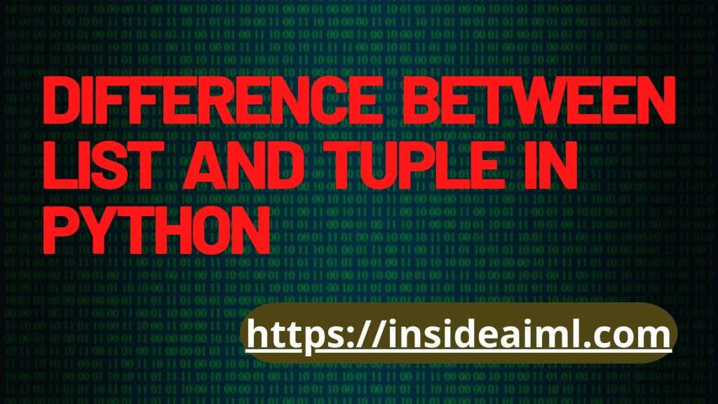 Difference between list and tuple in python