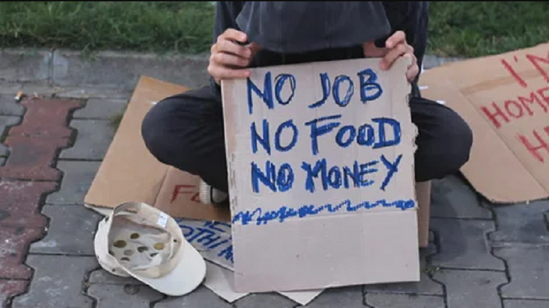 Does having no job mean no food and no money?